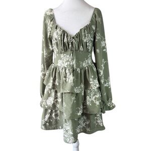 INSPIRED HEARTS Floral Green Mini Dress Size L and XL NWT